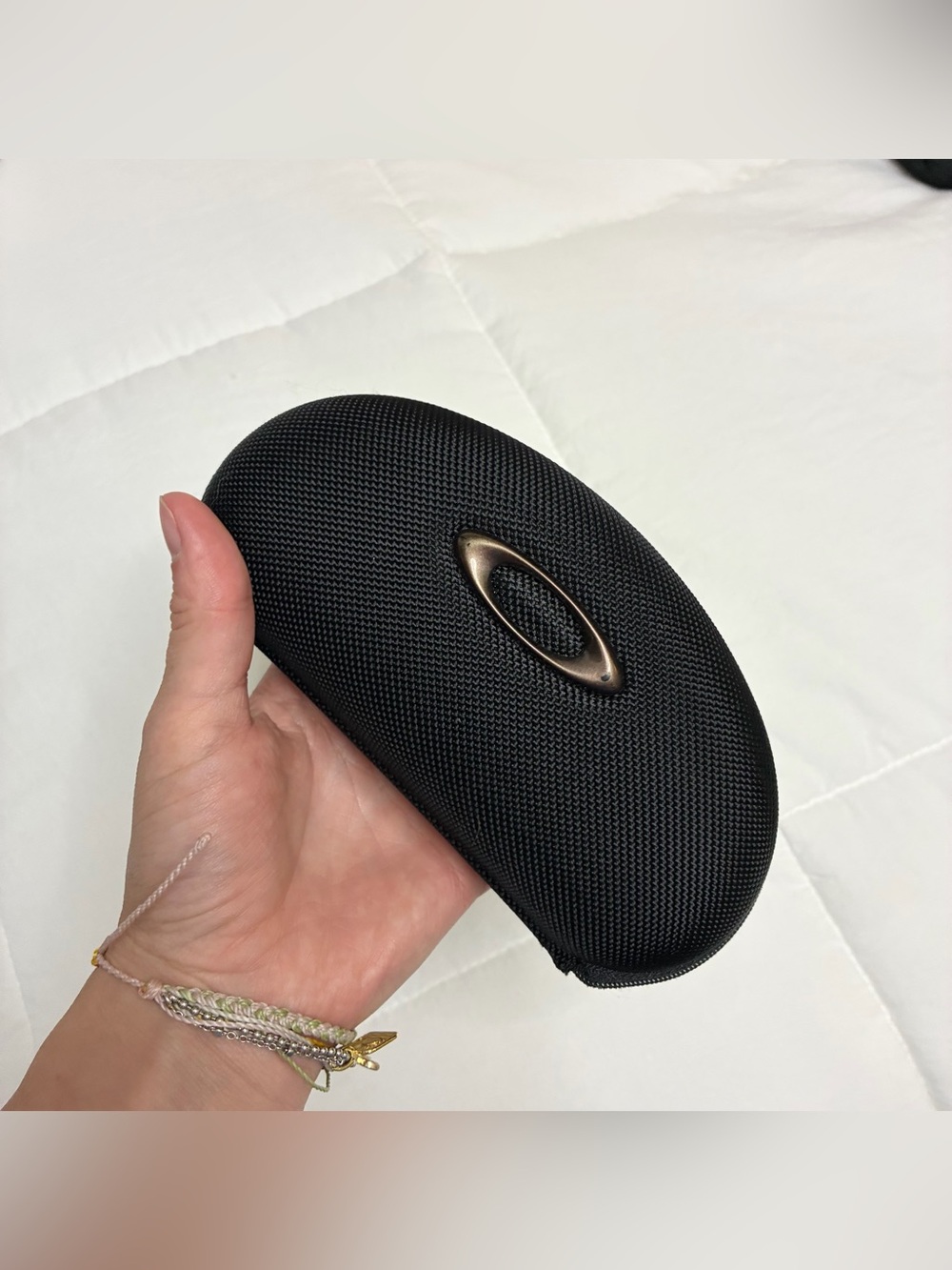 Oakley black sunglasses zip-up case